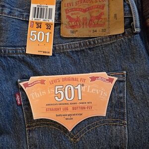 Levi's 501 Men's Straight Leg Jeans - Classic Blue